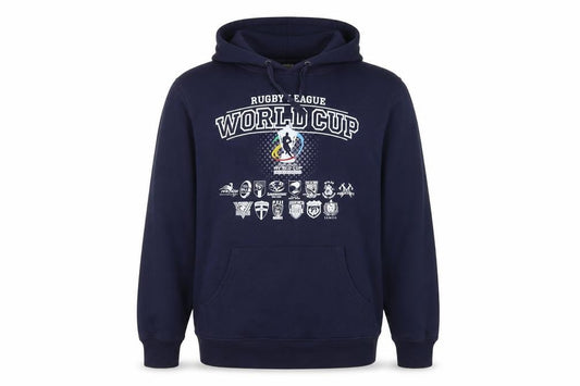 ISC Men's Blue Rugby World Cup Pullover Hoodie XL Fleece