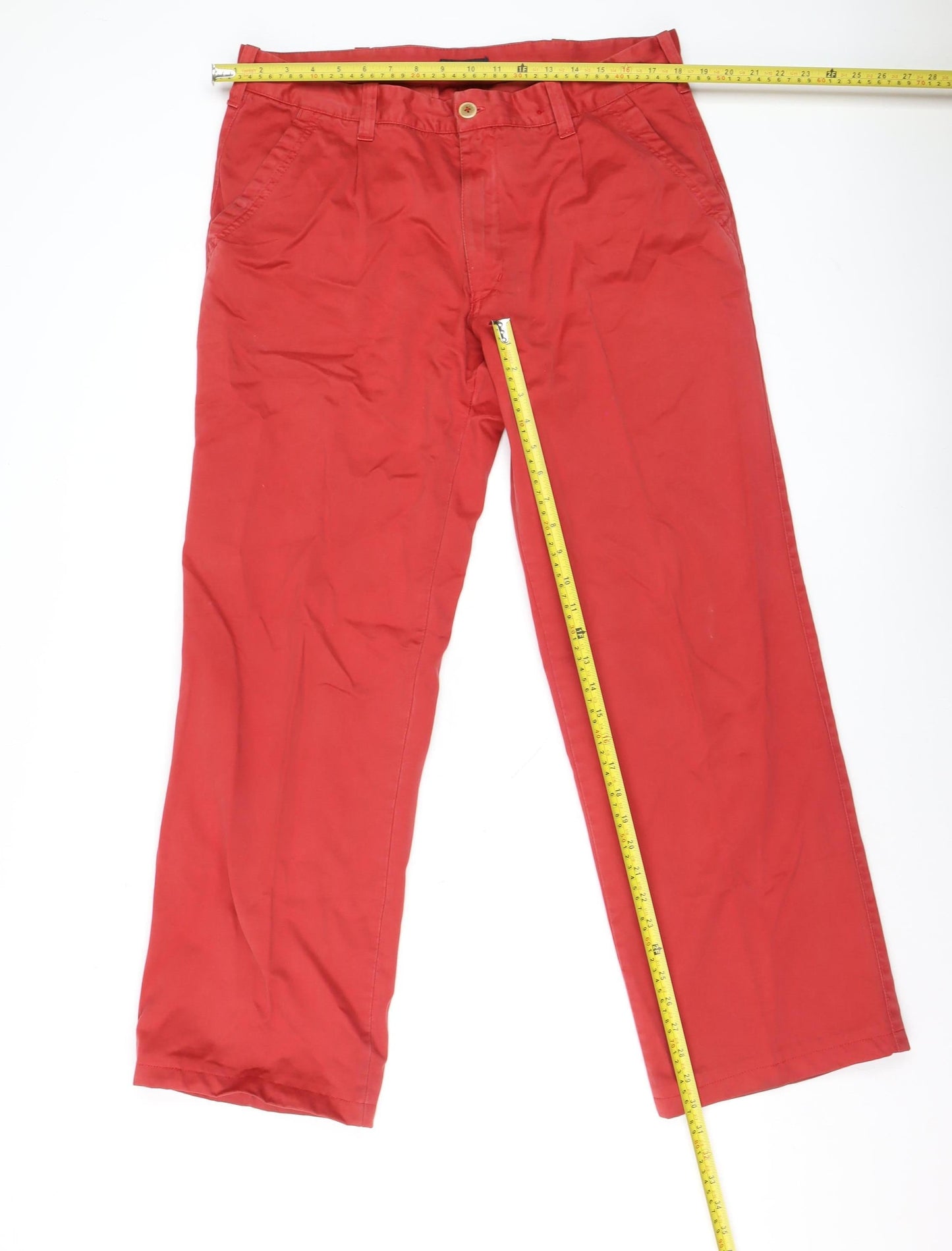 Nautica Men's Red Straight Fit Jeans Size 36 in Regular Cotton
