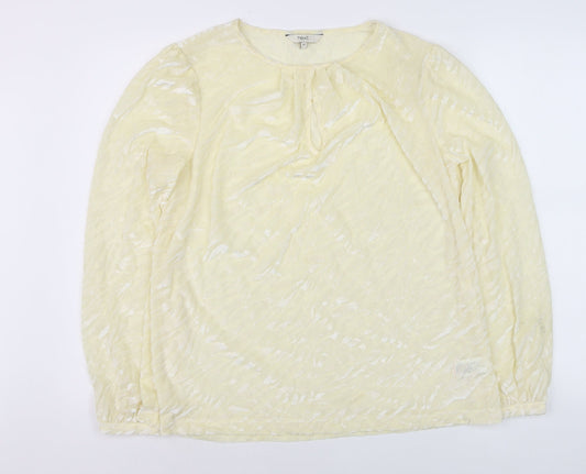 Next Women Ivory Lace Long Sleeve Tunic Blouse Size 14