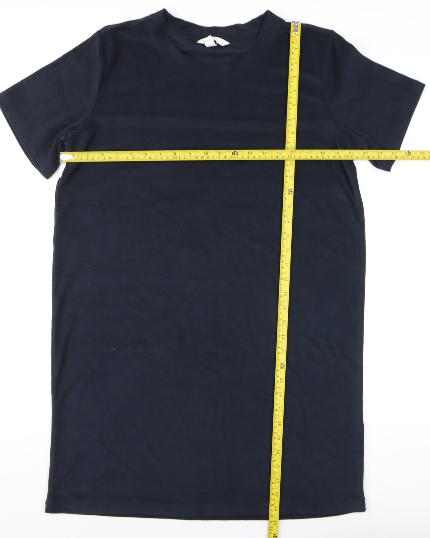 H&M Men's Blue Cotton Crew Neck Short Sleeve T-Shirt Size M