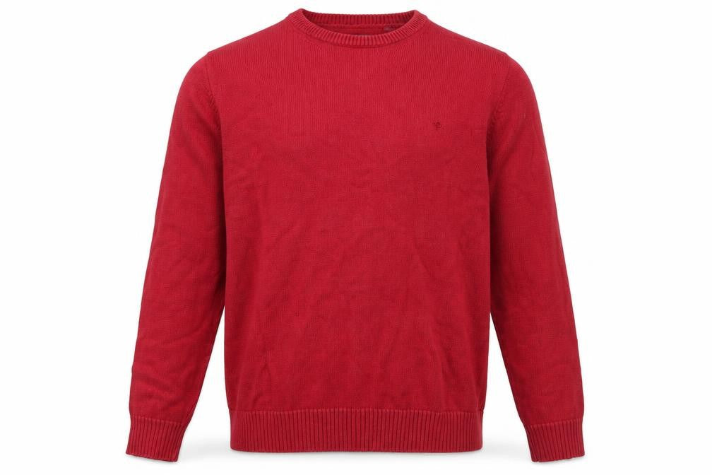 Maine New England Men's Red Cotton Crew Neck Jumper Size S