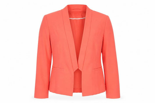 Marks and Spencer Women Orange Blazer Size 14 Regular Lightweight Jacket