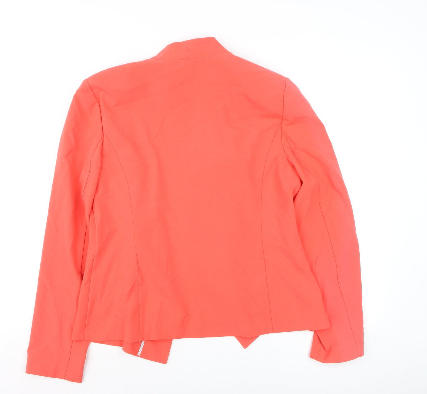 Marks and Spencer Women Orange Blazer Size 14 Regular Lightweight Jacket