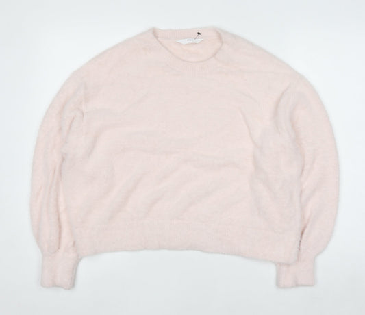 Marks and Spencer Womens Soft Pink L Pullover Knit Jumper
