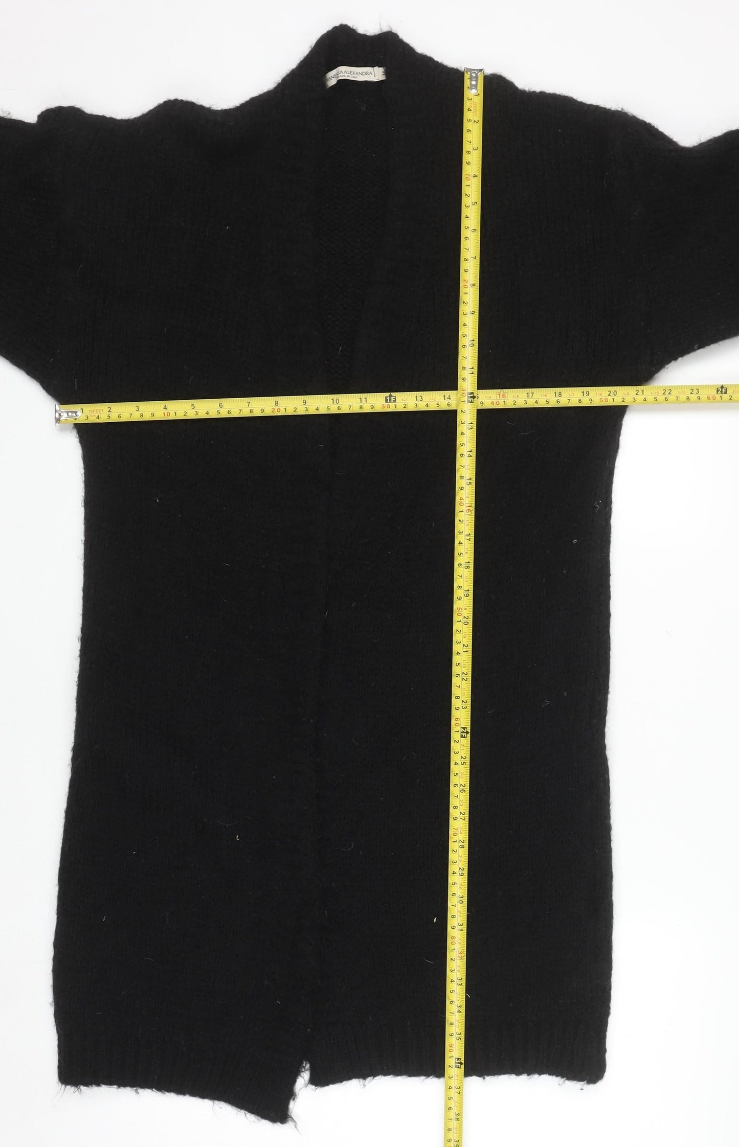 Vanessa Alexandra Women's Black Knit Long Cardigan M