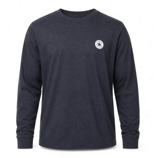 Converse Men's Blue Long Sleeve Crew Neck Casual Top Size S