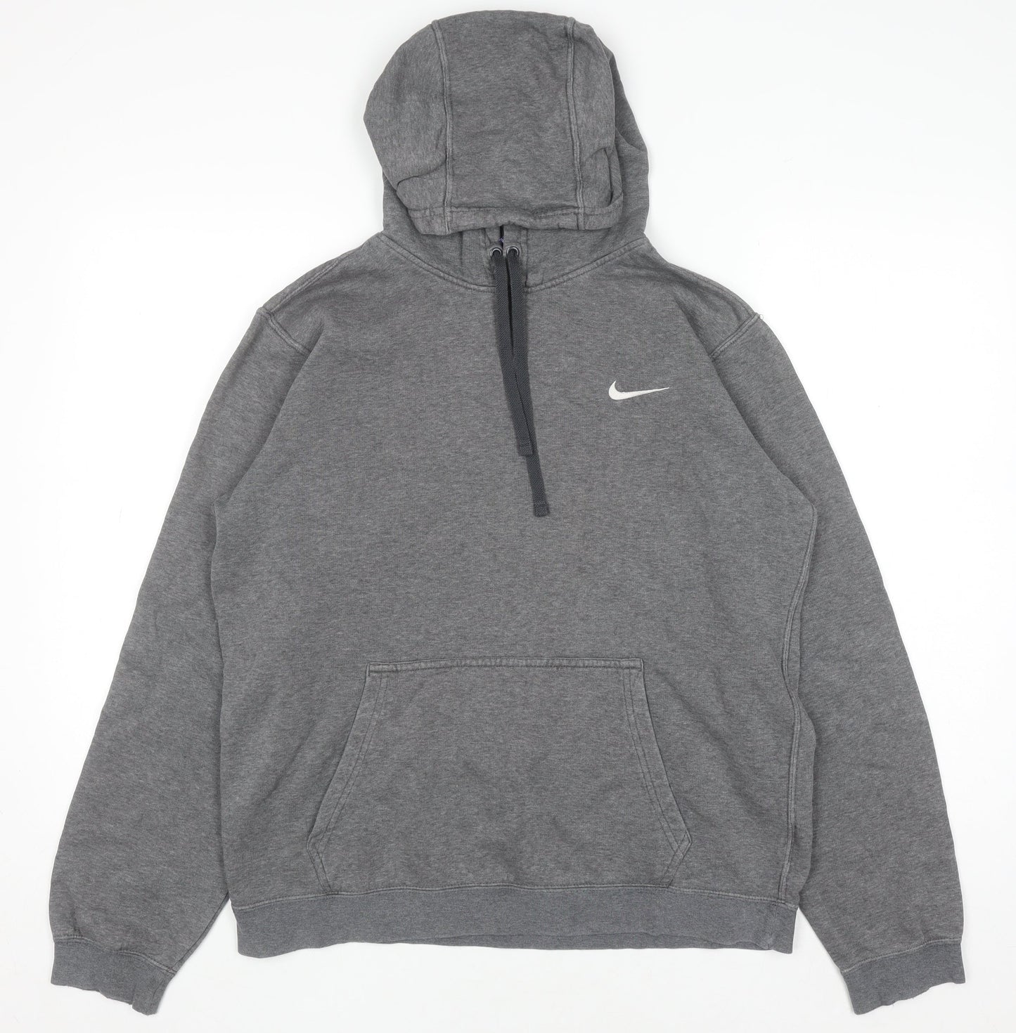 Nike Men's Grey Pullover Hoodie M Regular Fleece Sportswear