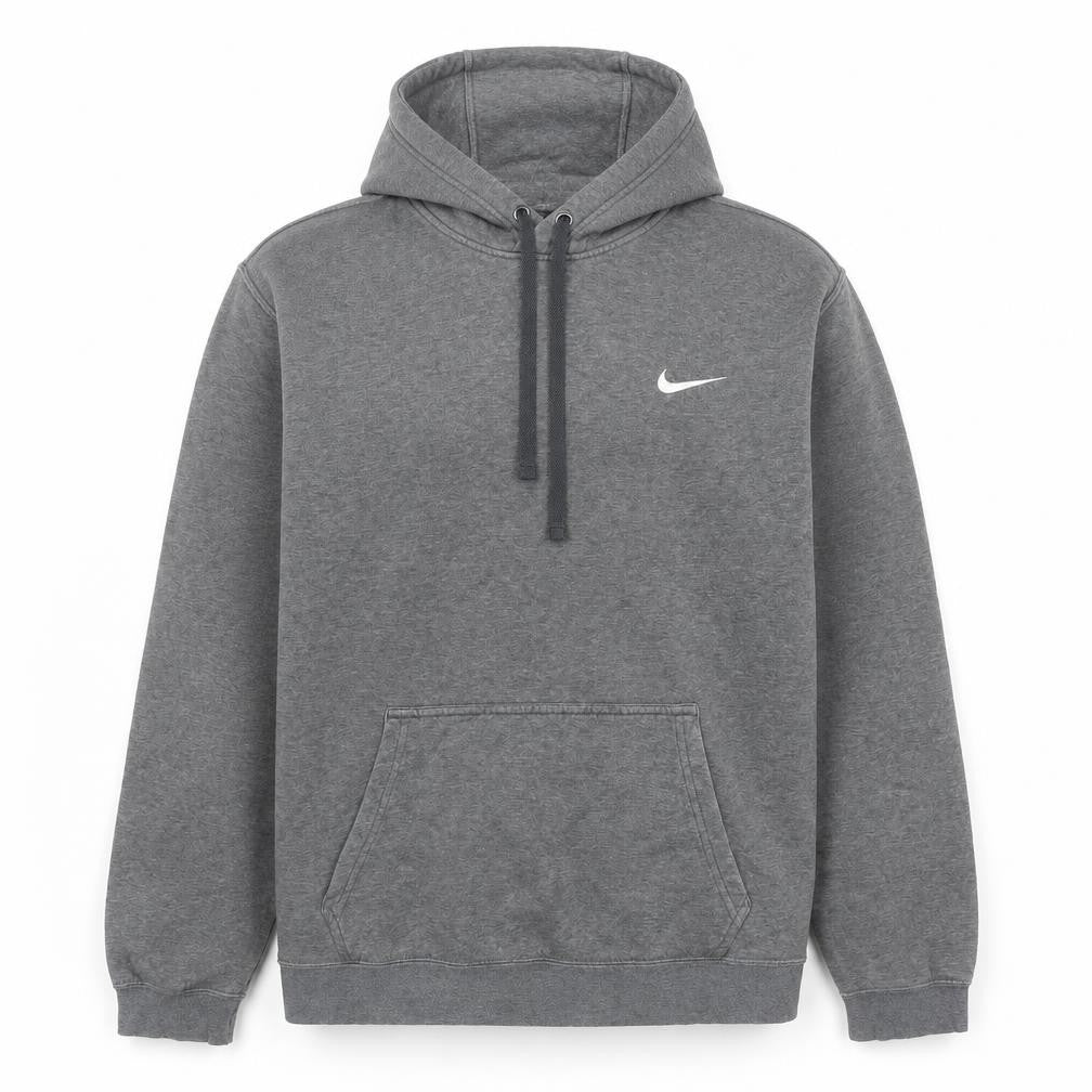 Nike Men's Grey Pullover Hoodie M Regular Fleece Sportswear