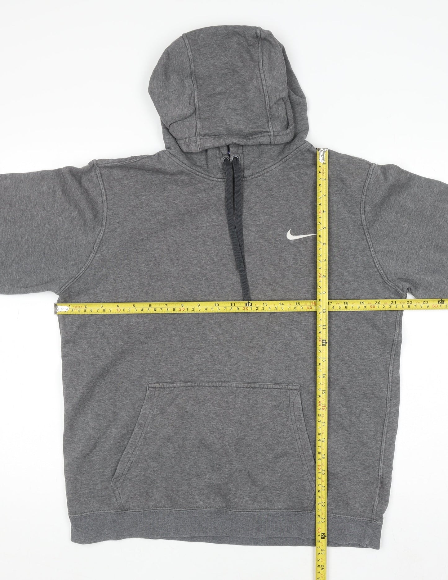 Nike Men's Grey Pullover Hoodie M Regular Fleece Sportswear
