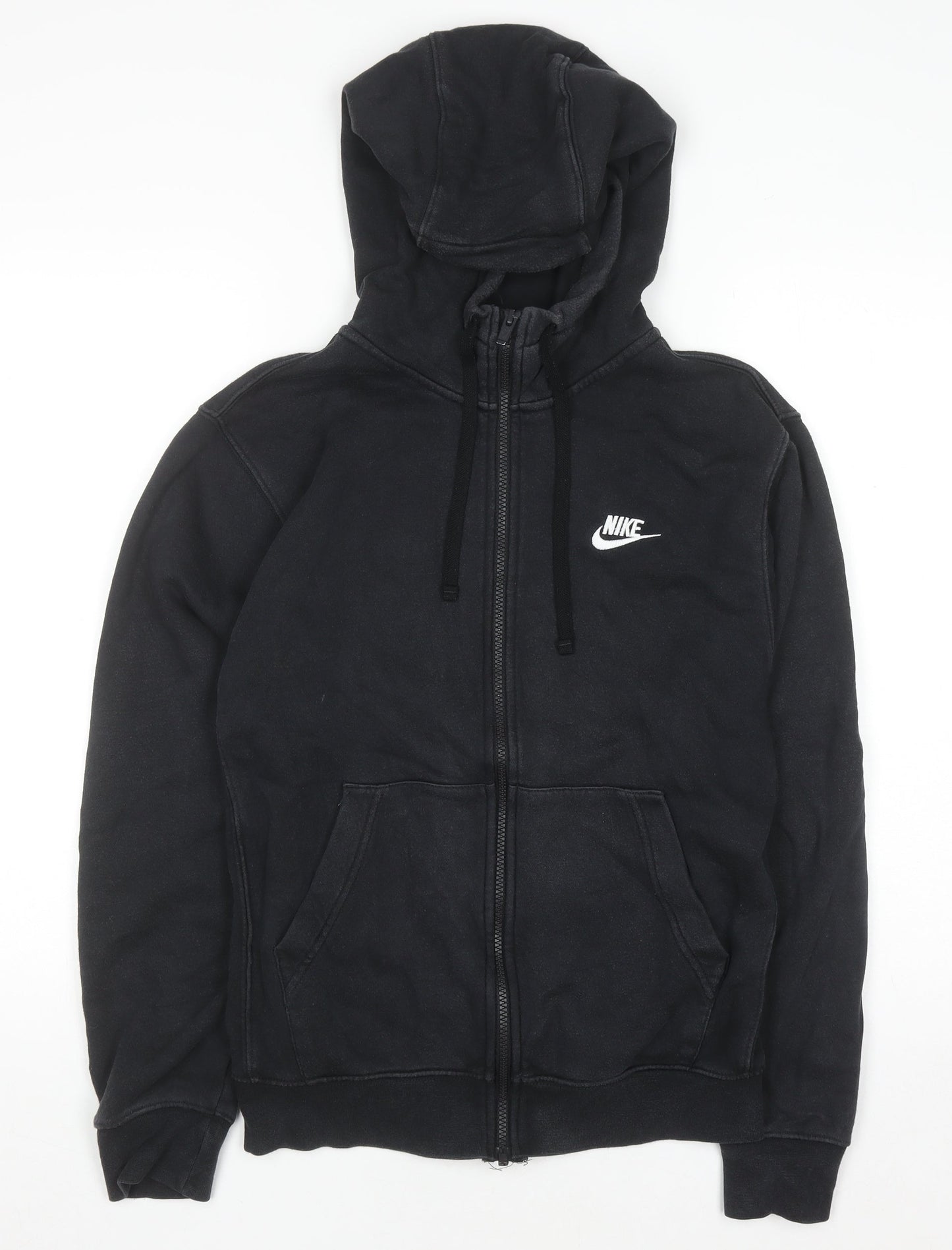 Nike Men's Black Full Zip Hoodie Size S Fleece Sweatshirt