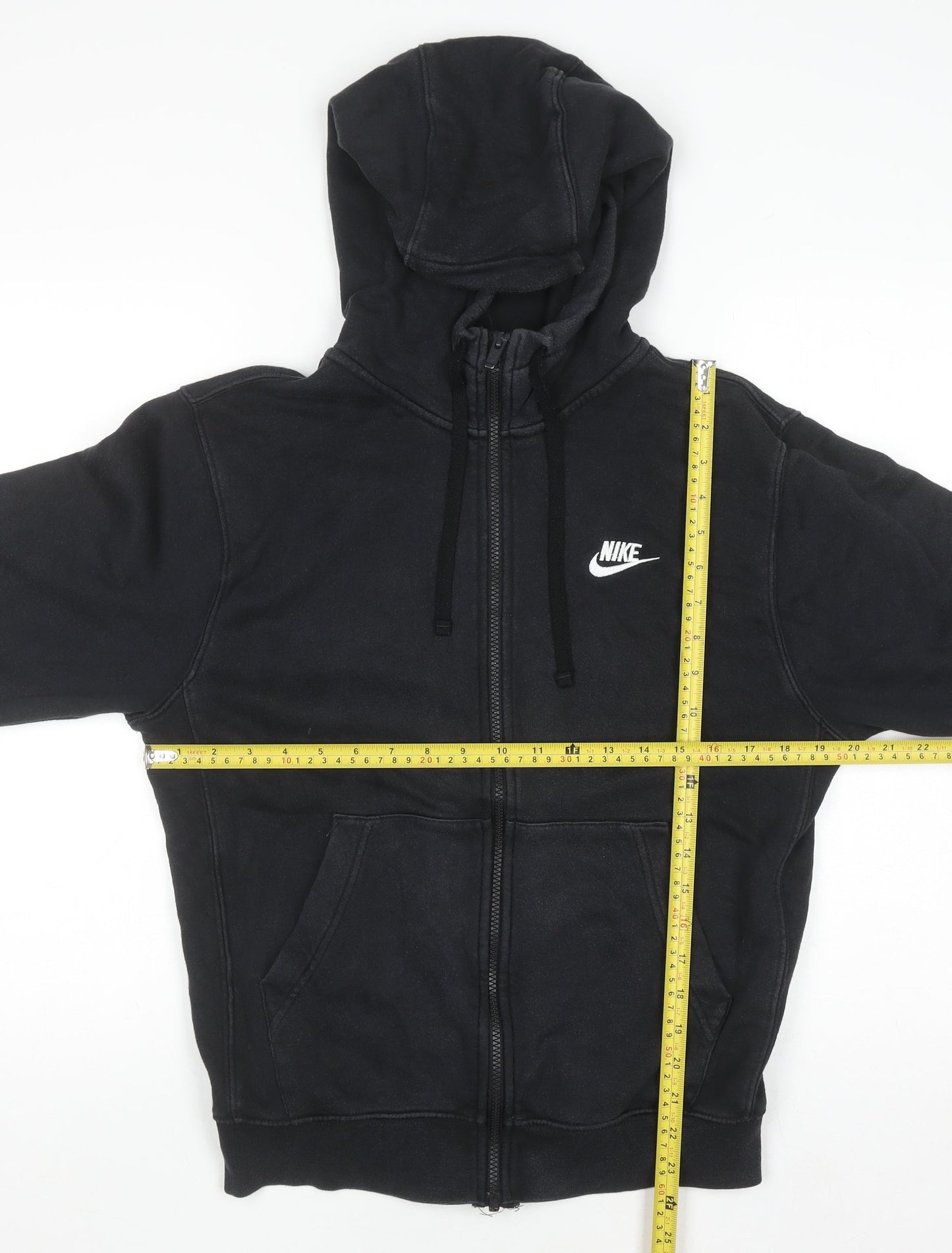 Nike Men's Black Full Zip Hoodie Size S Fleece Sweatshirt