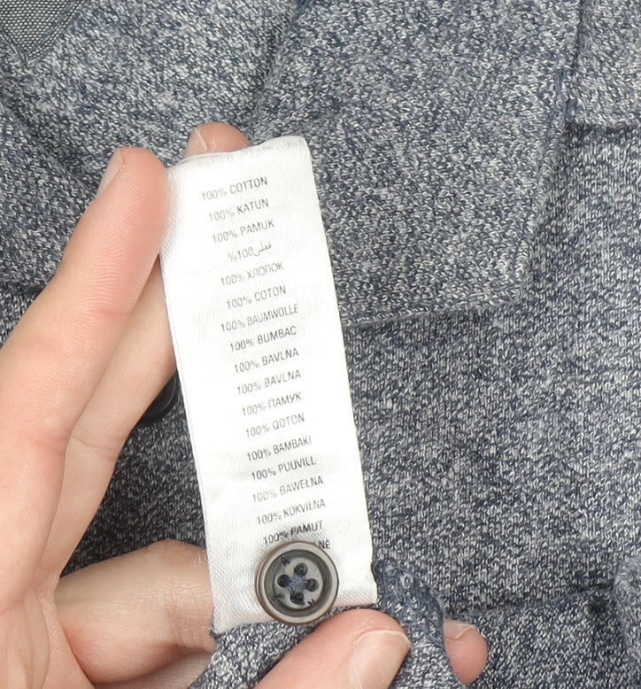 RJR John Rocha Men’s Grey Cotton Short Sleeve Polo Shirt Size M