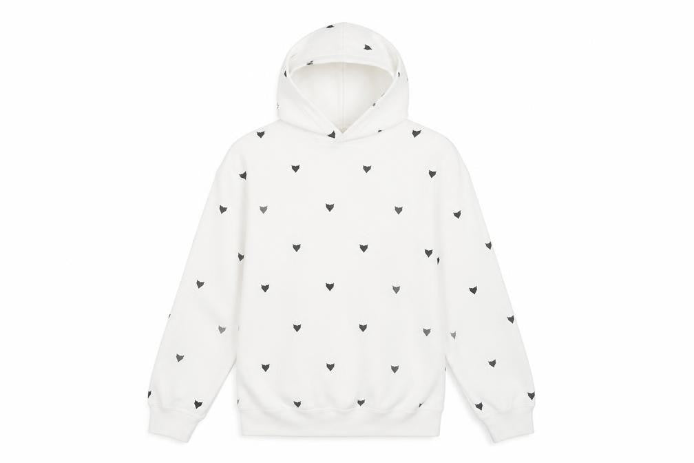 MARIAGULINA Women’s White Printed Pullover Hoodie Size S