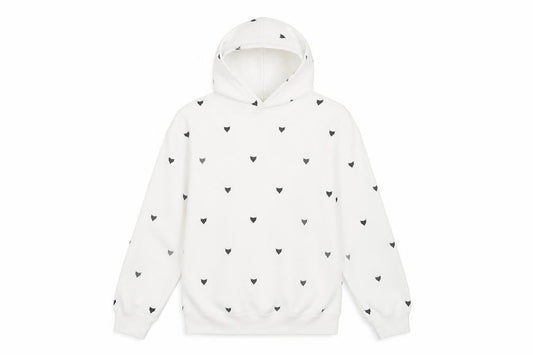 MARIAGULINA Women’s White Printed Pullover Hoodie Size S