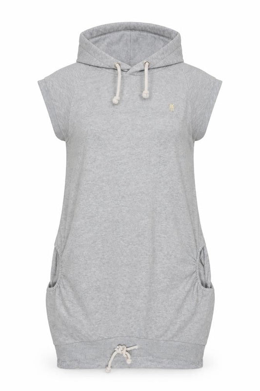 Fenchurch Women's Grey Short Sleeve Pullover Hoodie Tunic Size S
