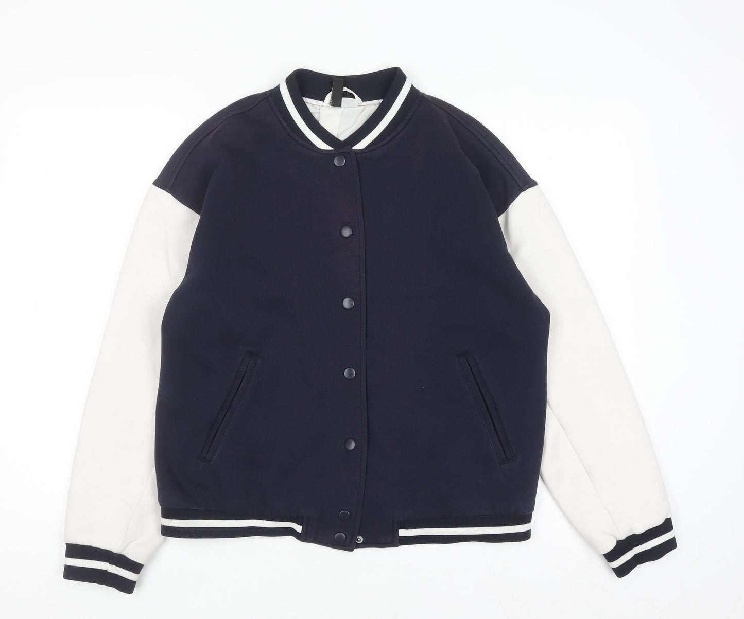 ZARA Men Blue Varsity Jacket Size S Embroidered Paris Logo