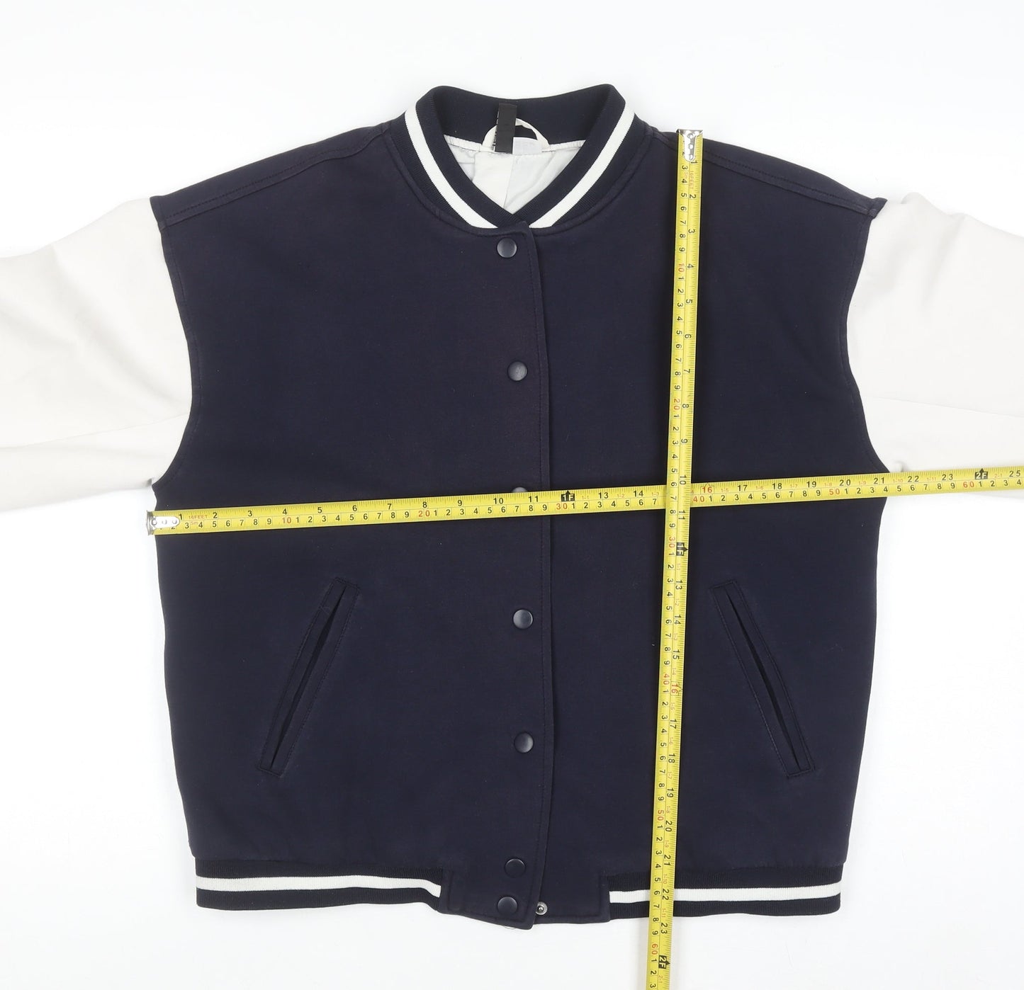 ZARA Men Blue Varsity Jacket Size S Embroidered Paris Logo
