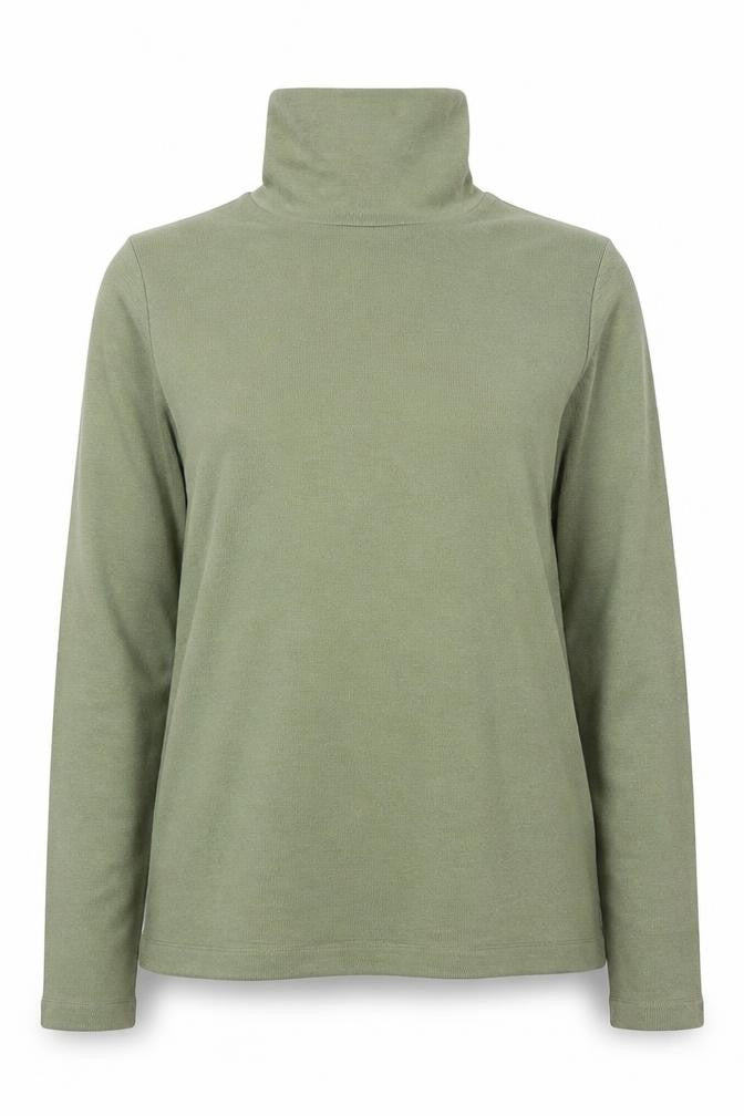 Marks & Spencer Women Green Roll Neck Long Sleeve Wool Blend Jumper Size 14
