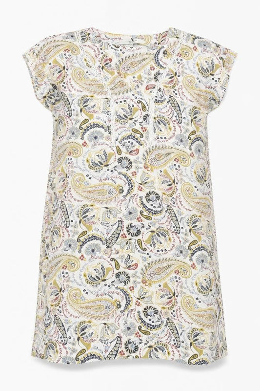 Next Womens Multicoloured Paisley Viscose Tunic Blouse Size 10