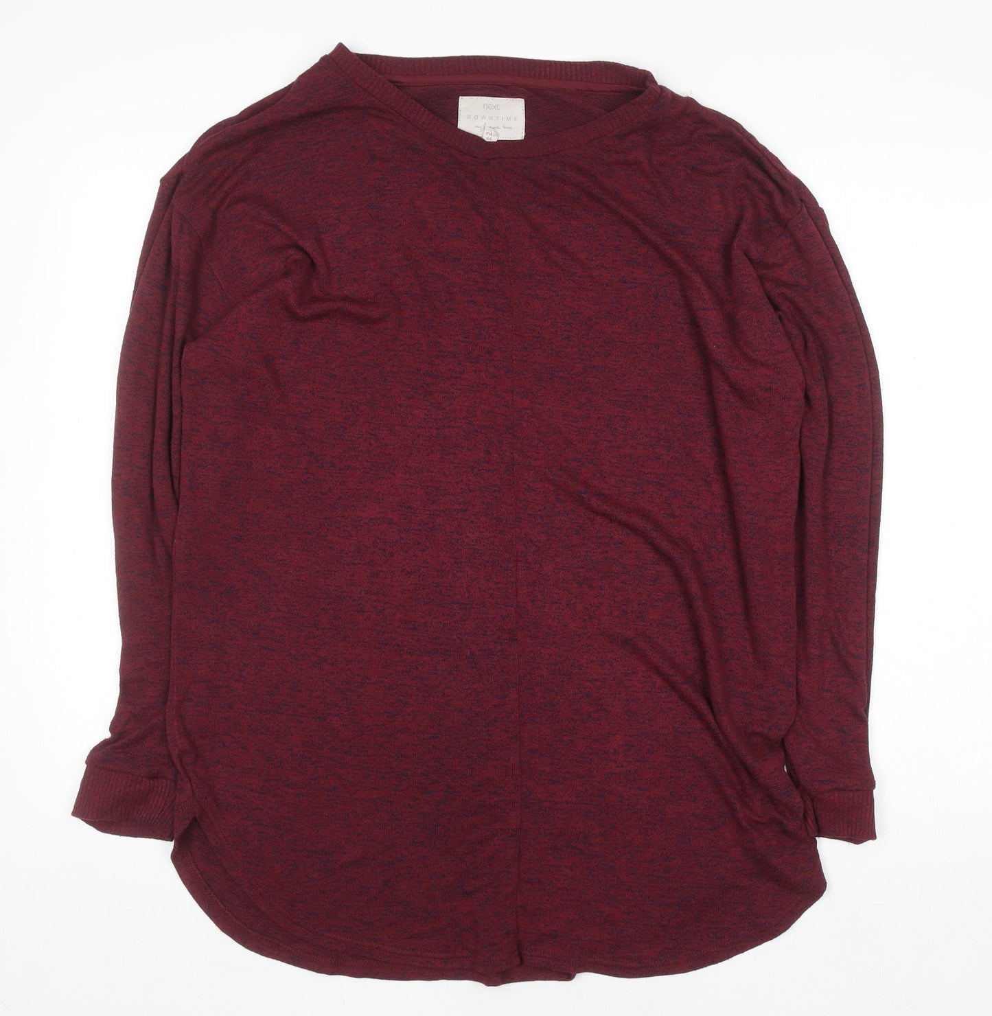 Next Women’s Burgundy Long Sleeve Viscose Blend Tunic Top Size 16