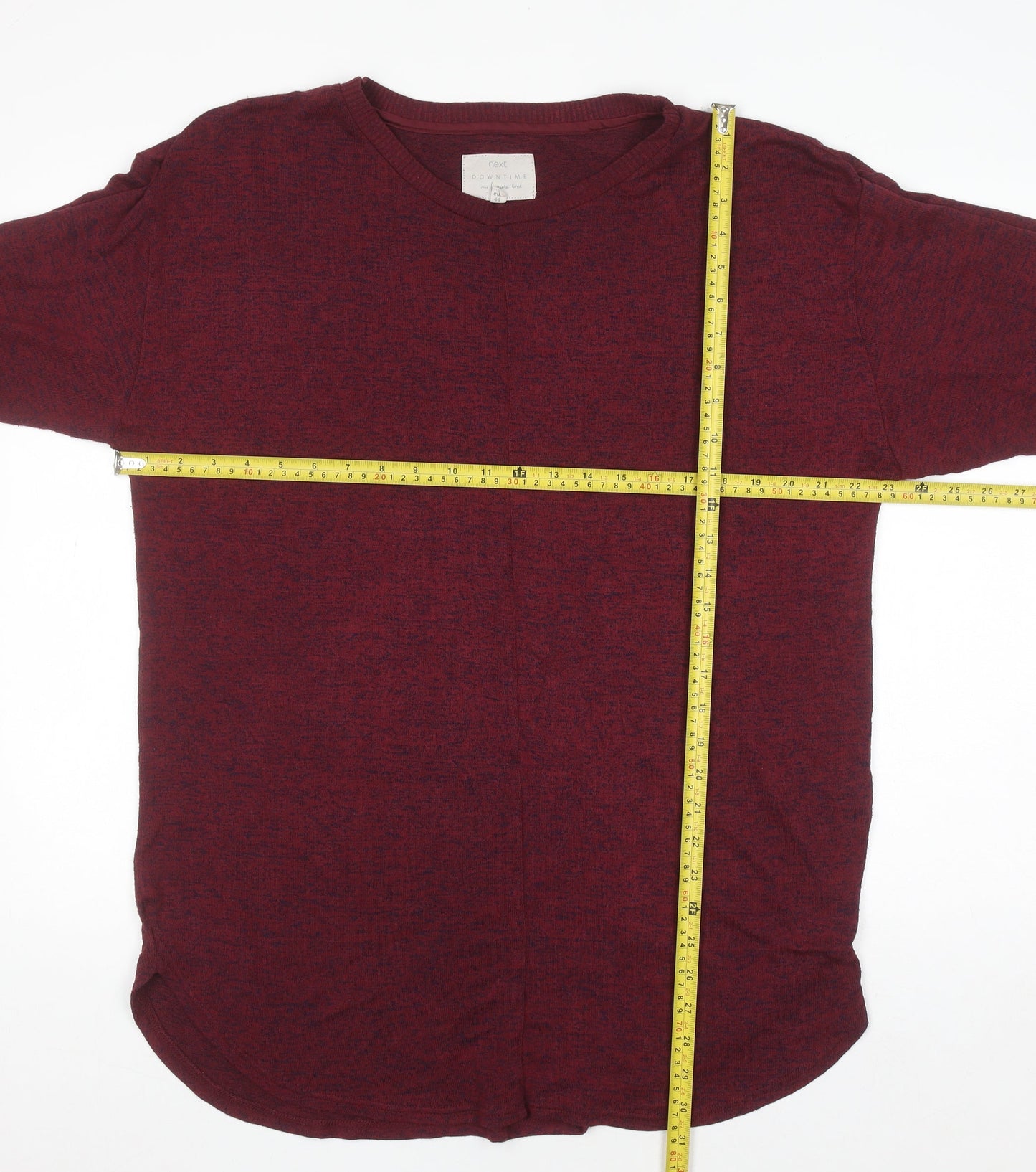 Next Women’s Burgundy Long Sleeve Viscose Blend Tunic Top Size 16