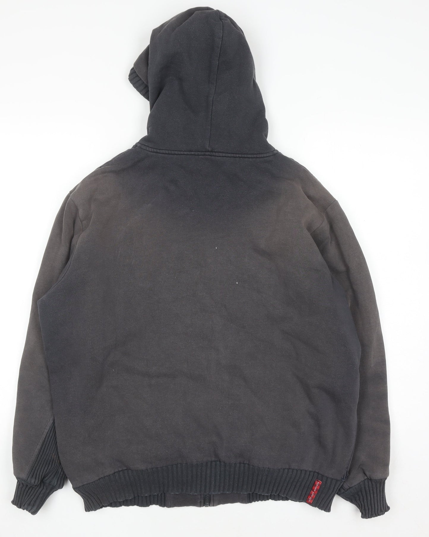 BAUM Men’s Grey Full Zip Fleece Hoodie M Regular Fit
