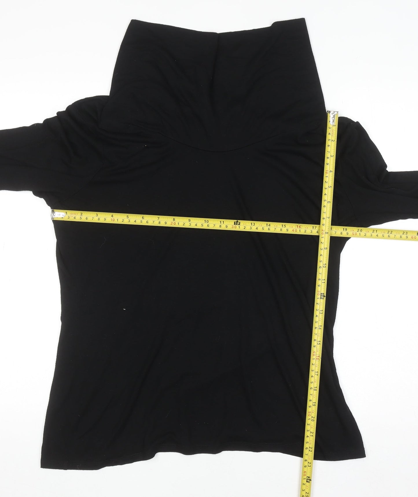 Next Women’s Black Roll Neck Long Sleeve Jersey Top UK 20