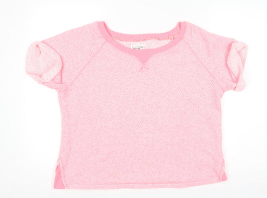 Next Women’s Pink Cotton Blend Short Sleeve Jersey T-Shirt Size 14