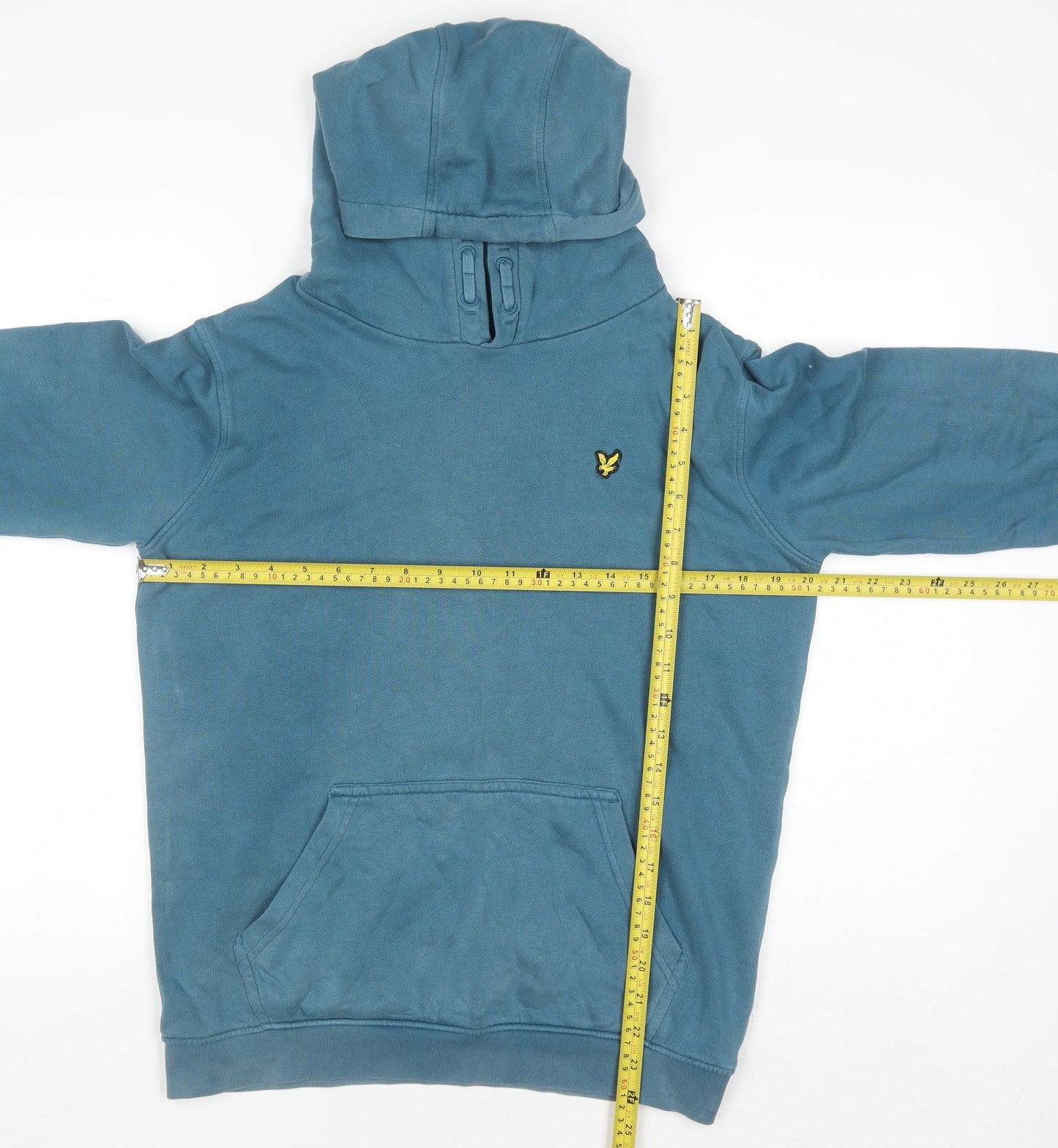 Lyle & Scott Junior Boys Ink Blue Pullover Hoodie 14-15 Years Cotton Blend