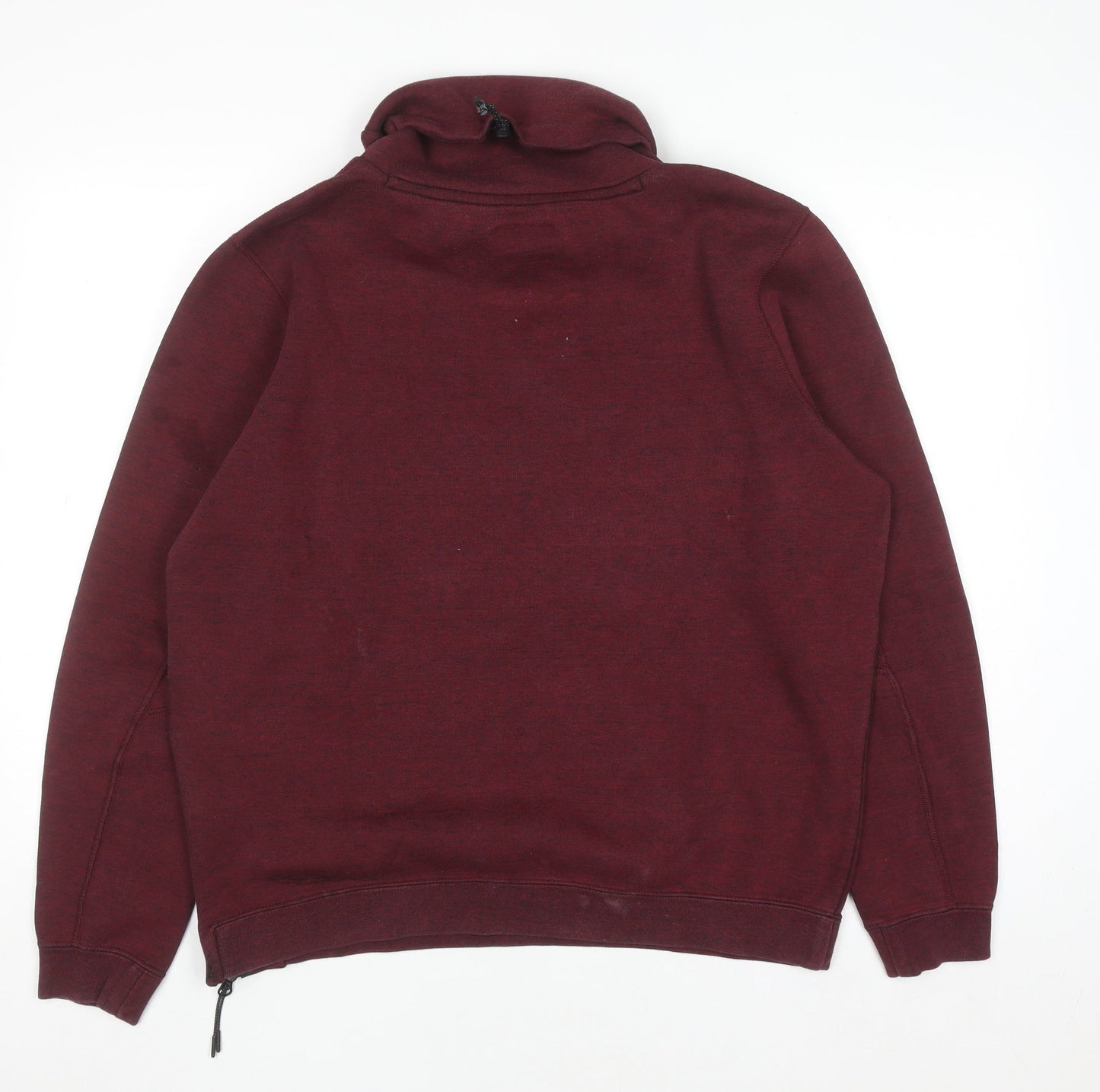 Nike Men's Red High Neck Pullover Sweatshirt Zip L