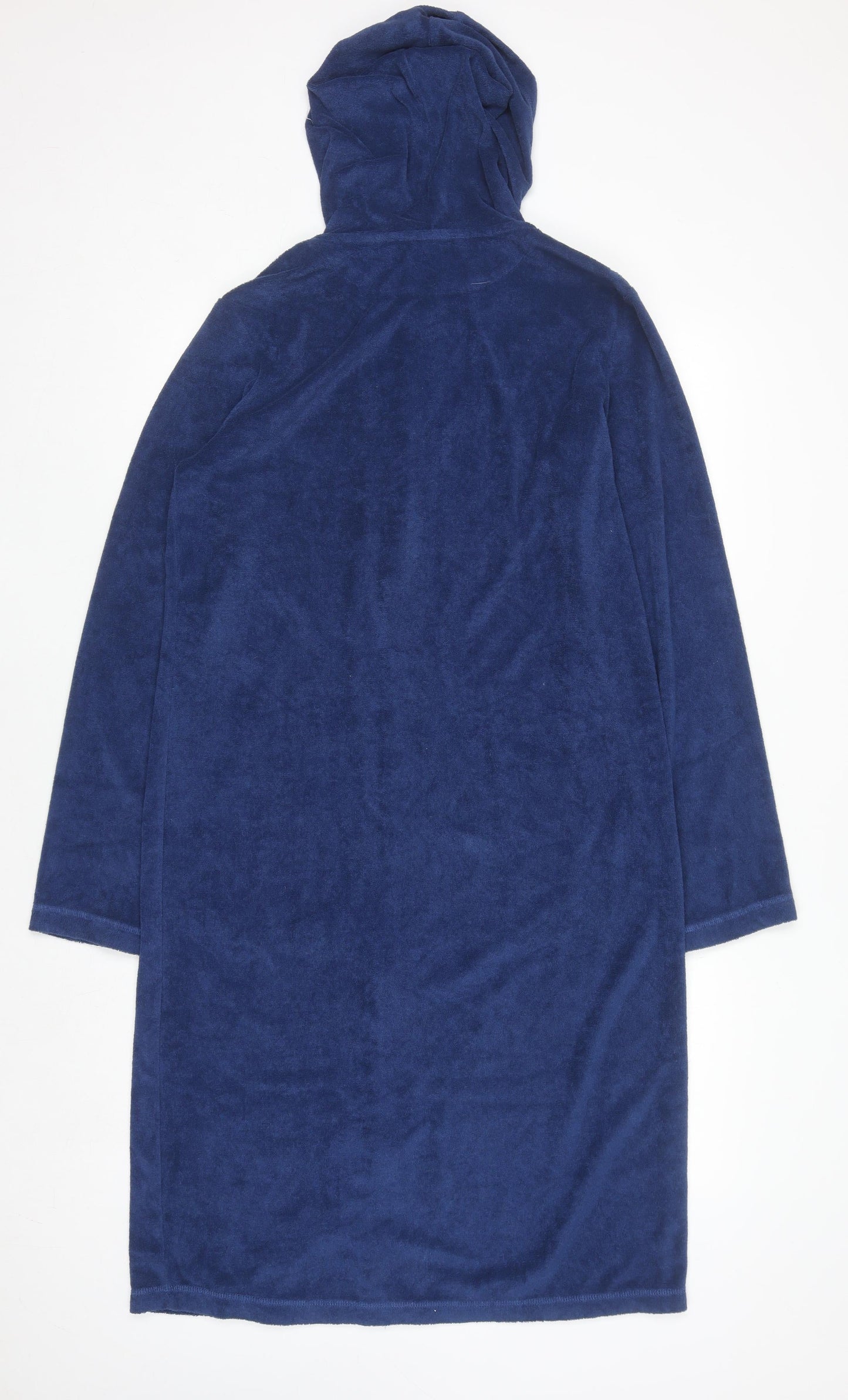 H&M Boys Blue Full Zip Hoodie Jacket Size 14 Long Sleeve Fleece Cotton Blend