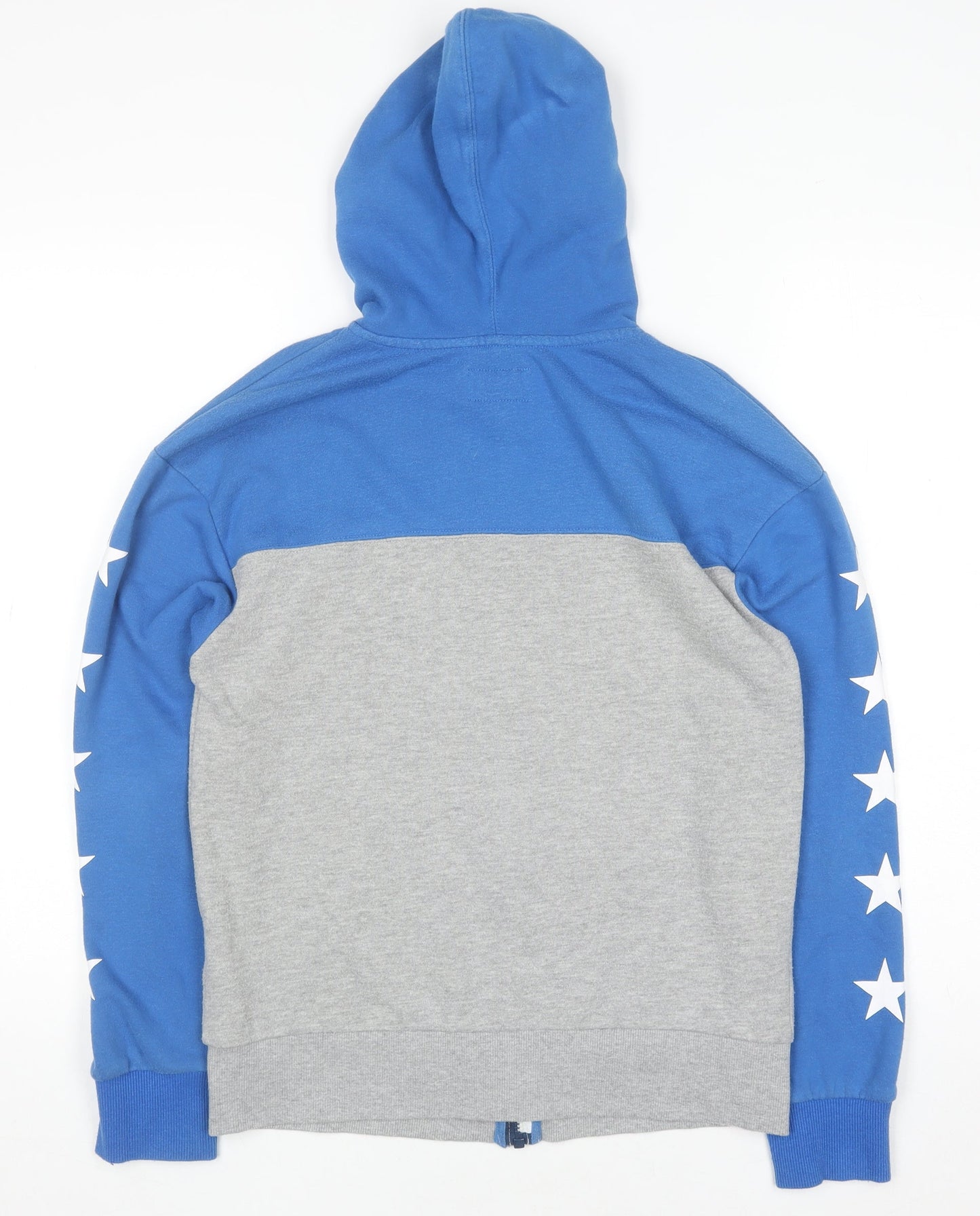 Converse Boys Blue Grey Full Zip Hoodie Size 12-13 Years Graphic Print