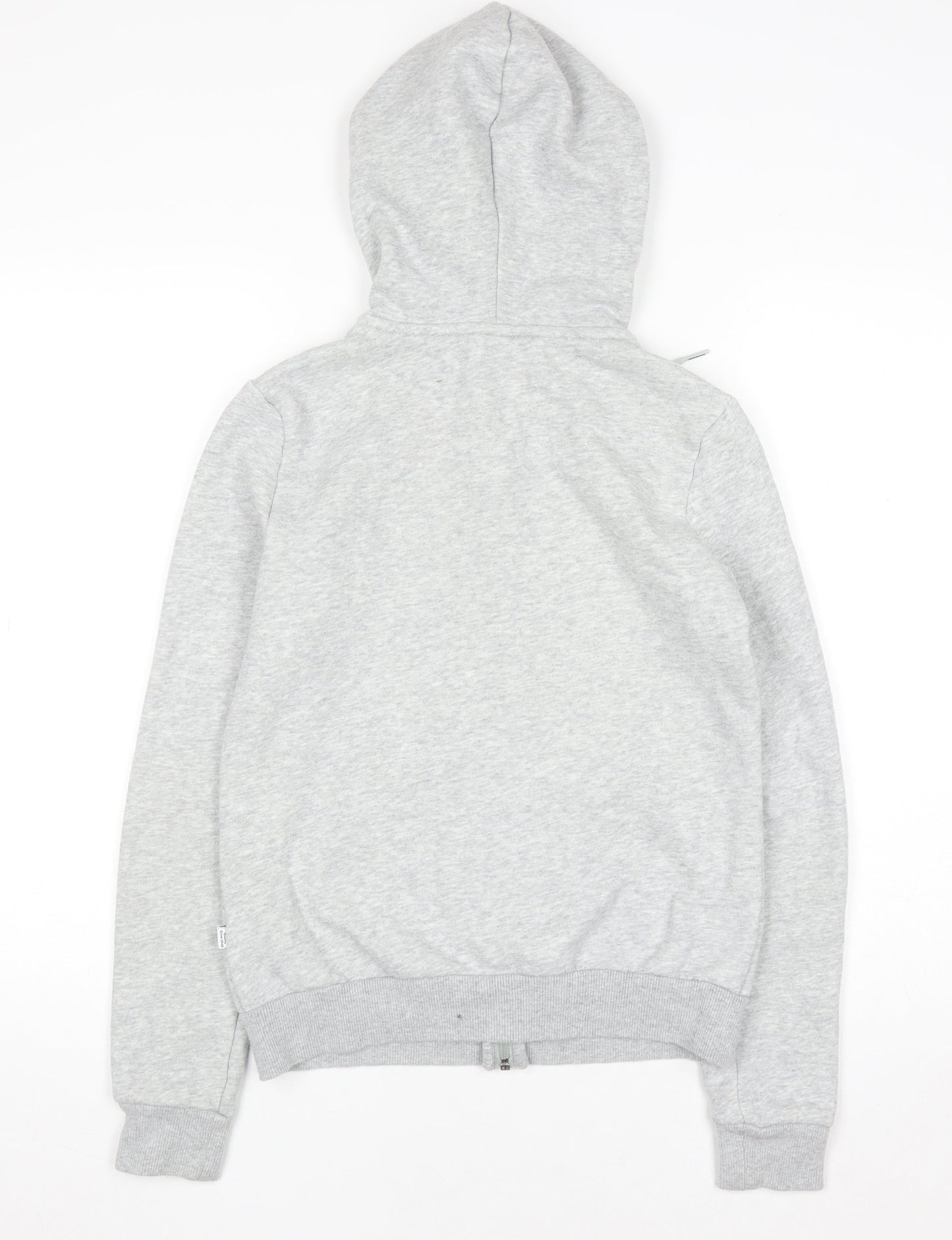 Puma Womens Grey Full Zip Hoodie Size 8 Cotton Blend