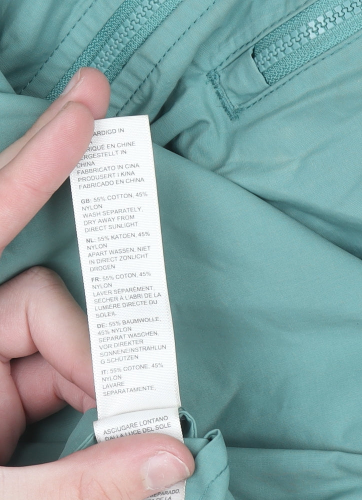 Fat Face Women's Green Hooded Parka Jacket Size 12 Cotton Blend