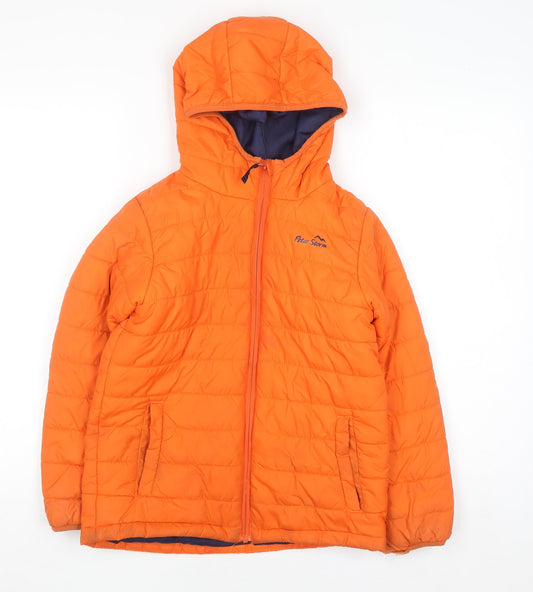 Peter Storm Boys Orange Hooded Puffer Jacket 9-10 Years Winter Coat