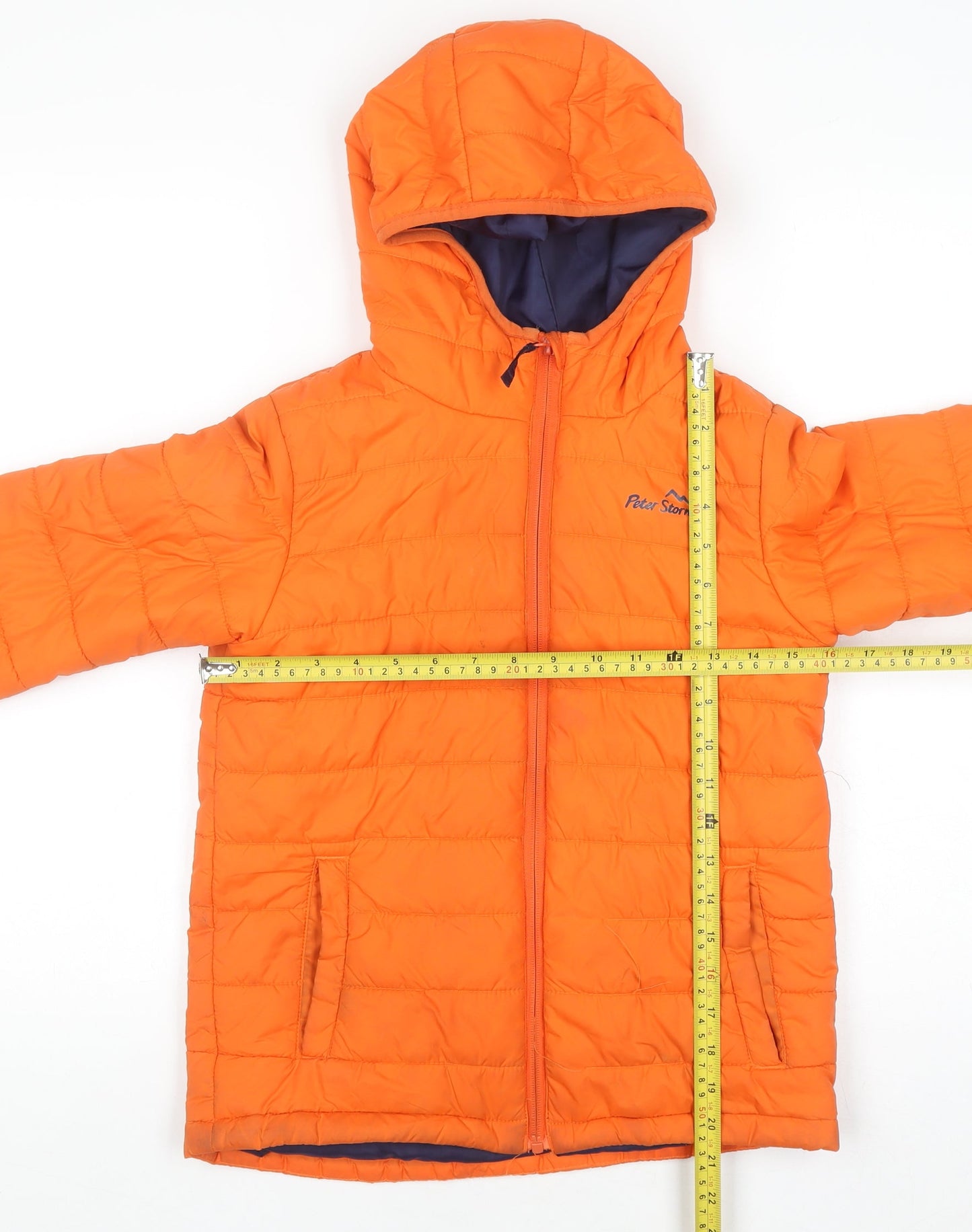 Peter Storm Boys Orange Hooded Puffer Jacket 9-10 Years Winter Coat