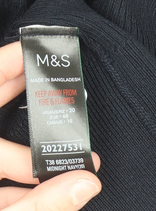 Marks and Spencer Women’s Blue Long Sleeve Jersey Top Size 20