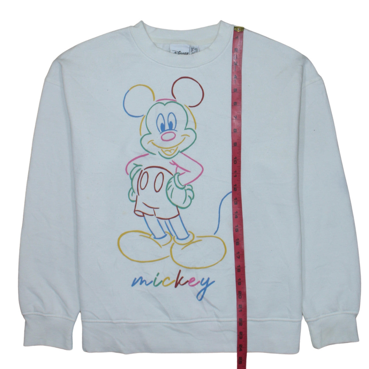 Disney Primark Women White Mickey Mouse Crew Neck Sweatshirt Size S