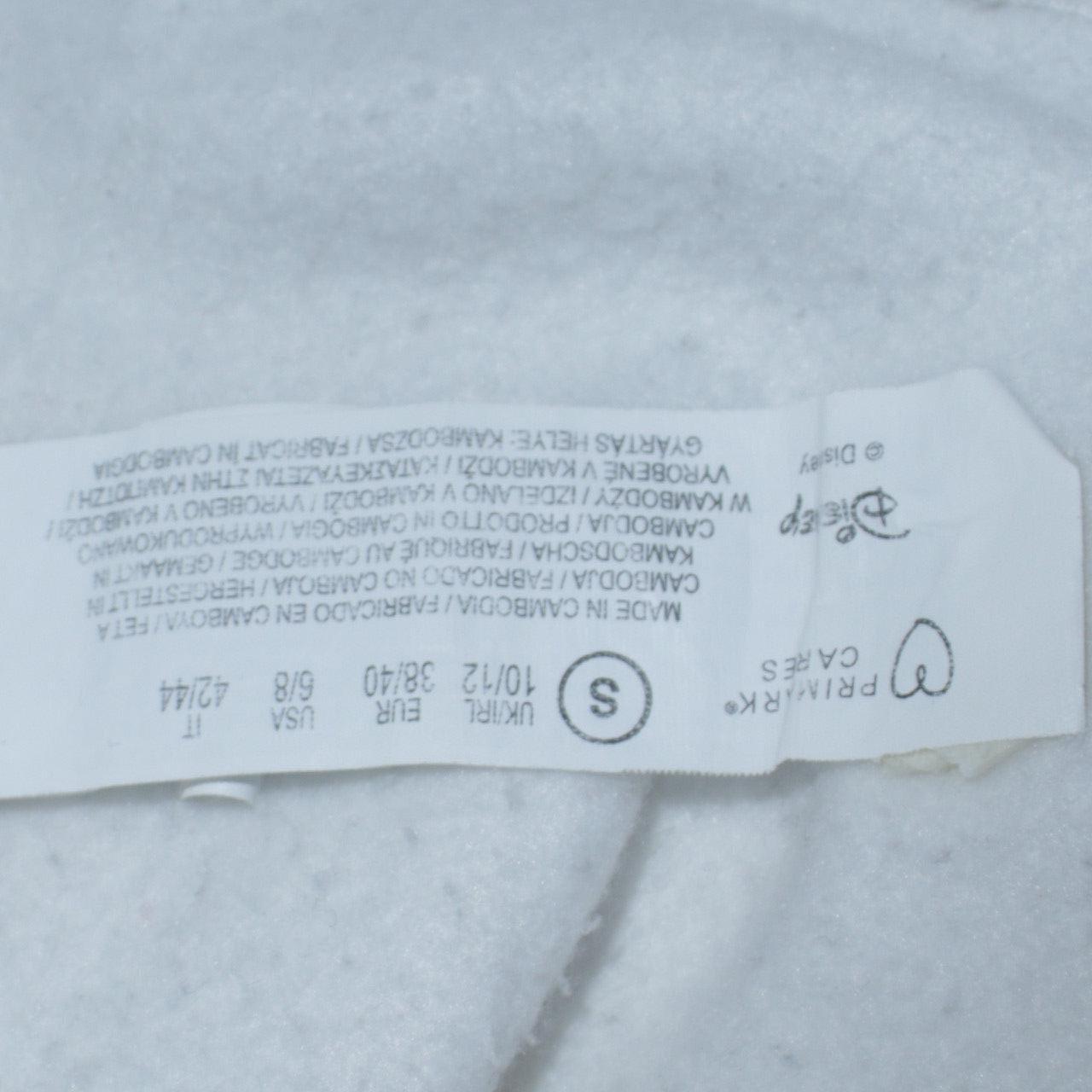 Disney Primark Women White Mickey Mouse Crew Neck Sweatshirt Size S