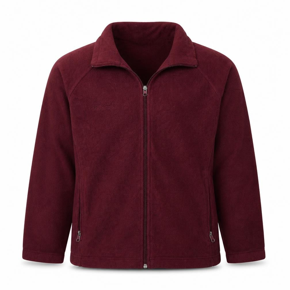 Columbia Men's Red Fleece Full Zip Jacket Size L Regular Outdoor