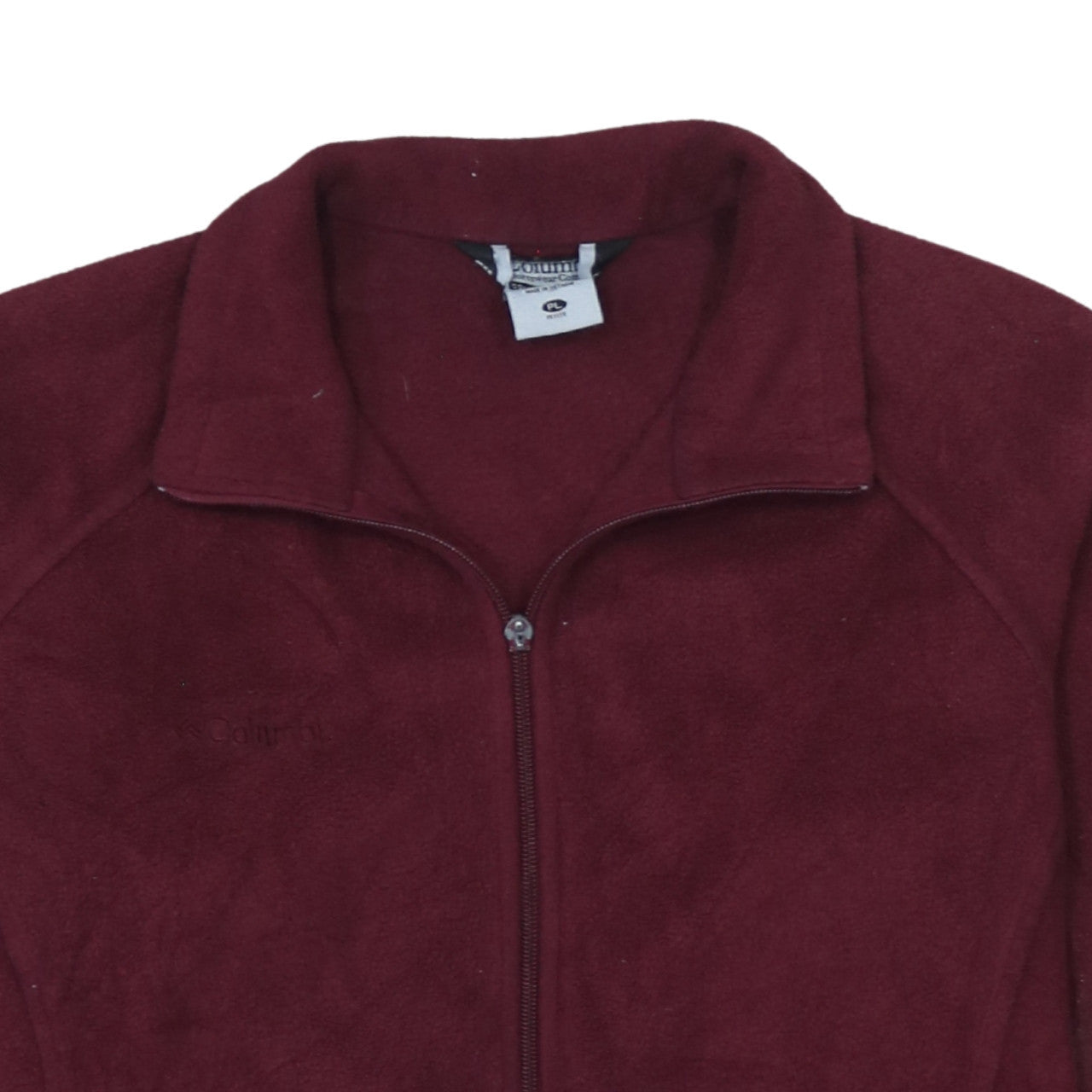 Columbia Men's Red Fleece Full Zip Jacket Size L Regular Outdoor