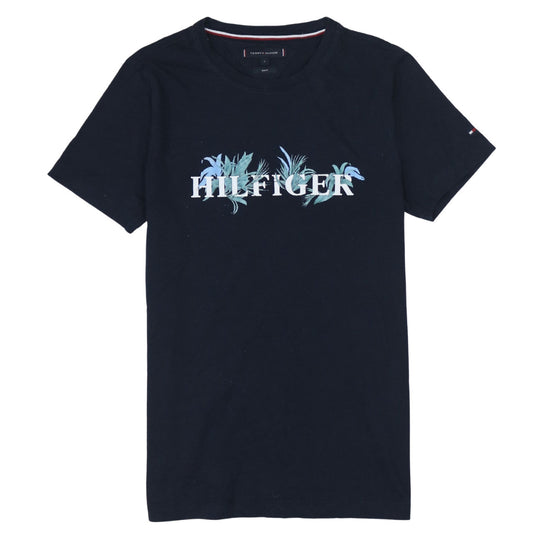 Tommy Hilfiger Men's Blue Slim Fit Graphic Cotton T-Shirt Size S