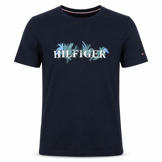 Tommy Hilfiger Men's Blue Slim Fit Graphic Cotton T-Shirt Size S