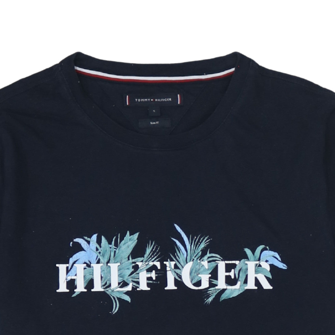 Tommy Hilfiger Men's Blue Slim Fit Graphic Cotton T-Shirt Size S