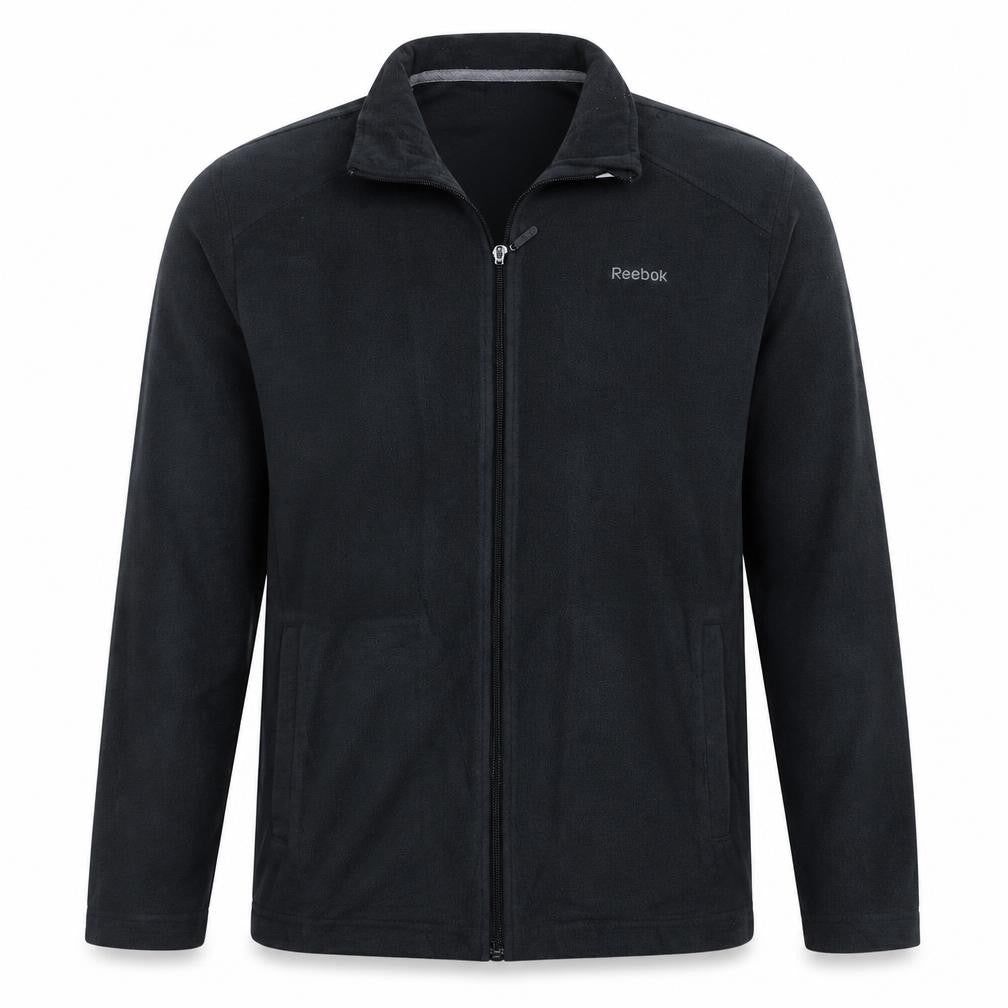 Reebok Men Black Fleece Full Zip Jacket L Casual Training