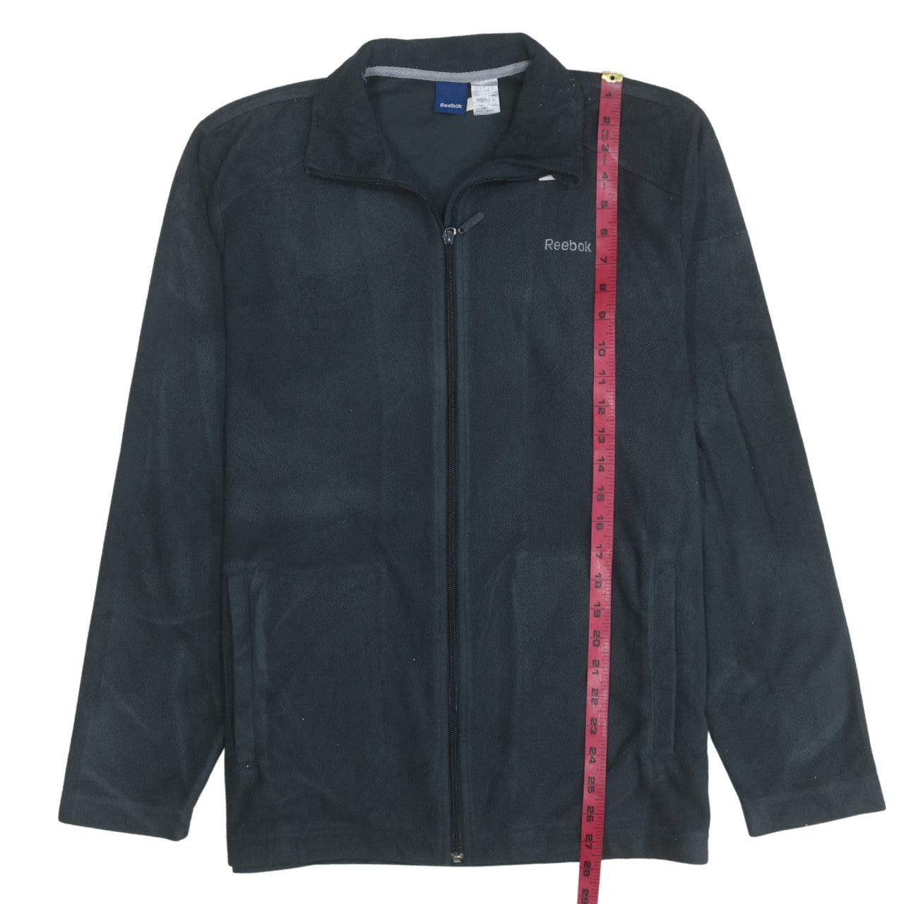 Reebok Men Black Fleece Full Zip Jacket L Casual Training