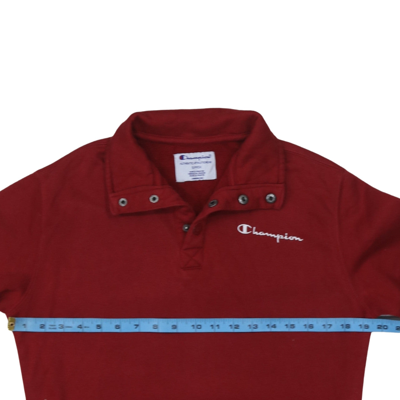 Champion Men's Red Henley Sweatshirt Size S Authentic Athleticwear