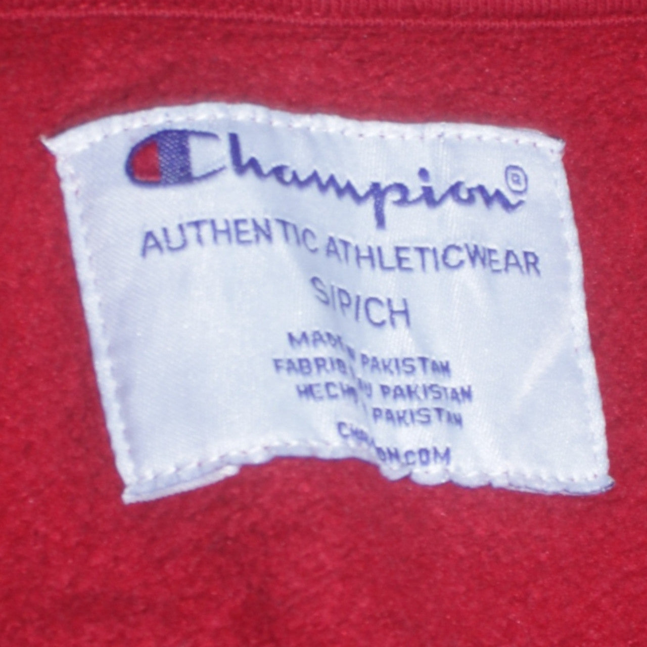 Champion Men's Red Henley Sweatshirt Size S Authentic Athleticwear