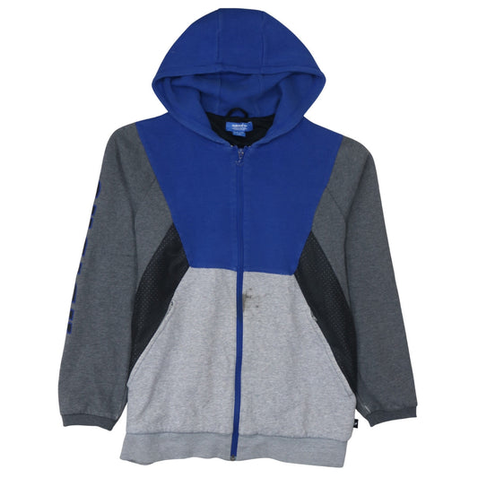 Adidas Mens Blue Grey Full Zip Hoodie Size M Sportswear