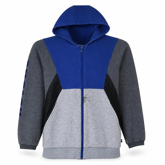 Adidas Mens Blue Grey Full Zip Hoodie Size M Sportswear